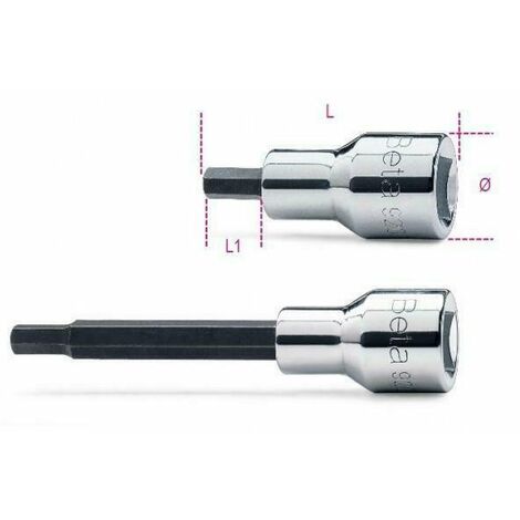 BETA INSERTO MASCHIO ESAGONALE DA 12MM. CON BUSSOLA DA 1/2