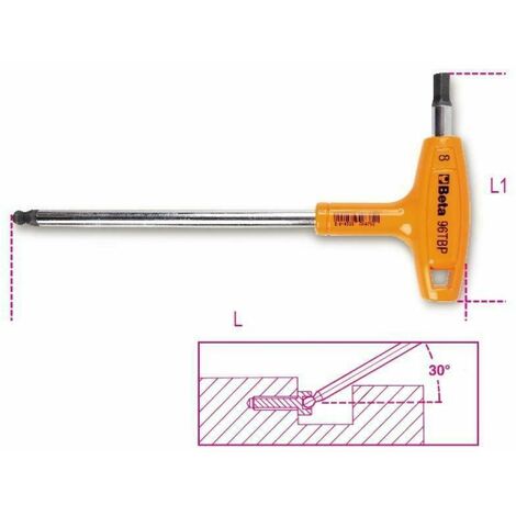 BETA CHIAVE MASCHIO ESAGONALE CON SNODO SERIE 96TBP MM.8 (1/3)