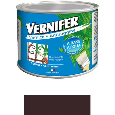 Smalto antiruggine allacqua vernifer brillante 500 ml - marrone