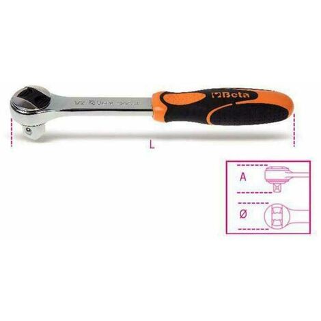 CRICCHETTO REVERSIBILE CON ATTACCO QUADRO MASCHIO 1/2" CROMATO ART. 920/55X