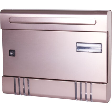 CASSETTA POSTALE PER RIVISTA BRIXO PLUTO PER ESTERNO IN ALLUMINIO COLOR BRONZO CM.36 6PZ (1/2)