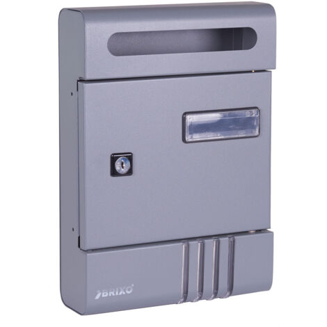 CASSETTA POSTALE BRIXO PIPPO COMPONIBILE PER INTERNO IN FERRO COLORE GRIGIO GHISA CM20