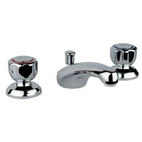 Rubinetto lavabo con salterello – miscelatore cromato classico con scarico integrato – Art.116
