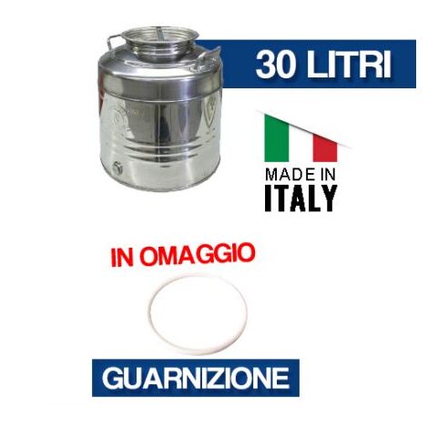 Contenitori Fusto In Acciaio Inox Olivari Per Olio Con Manici Tappo A Vite 30 Lt (1/10)