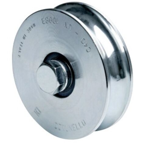 Ruote Comunello per cancelli zincate Art. 315 -   mm 160 - Portata kg 575 - 2Pz