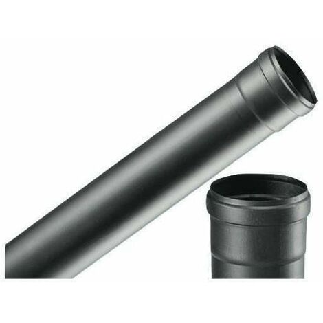 LANZZAS Tubo A Pellet, Prolunga 1000 Mm, Diametro 80 Mm, Colore: Nero, Anello Di Tenuta In Silicone Incluso - Foto 4