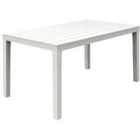 TAVOLO IN RESINA SUMATRA DOGATO BIANCO 138X80