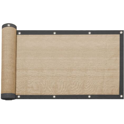 Pare-vent Rebecca Mobili Celtis 200x1000 Polyéthylène Hdpe Aluminium Beige Noir (1/5)