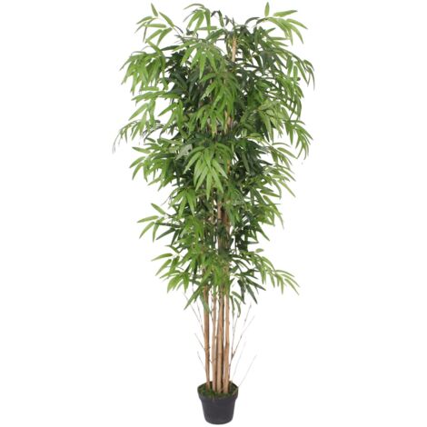 Plante artificielle Bambou Rebecca Mobili Jauda 180x50x50 Polyester Bois de Bambou Vert Marron