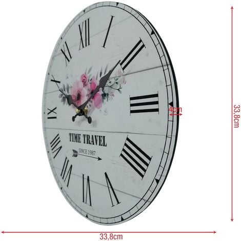 Horloge murale de cuisine avec chiffres noirs - Mobili Rebecca