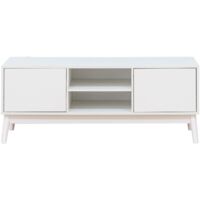 Meuble TV Rebecca Mobili Bacopa 48x120x39,5 Panneau de particules Blanc Moderne
