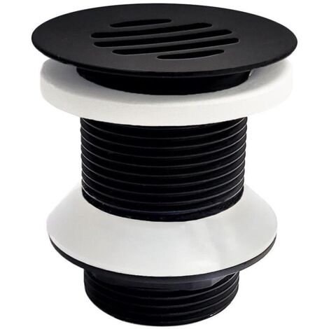 Mob-In – Bonde de lavabo à écoulement libre avec grille – Sortie filetée diamètre 4,2 cm – Hauteur 8,0 cm en laiton – Joints inclus