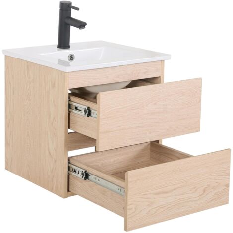Meuble simple vasque SORRENTO 45 cm + vasque intégrée