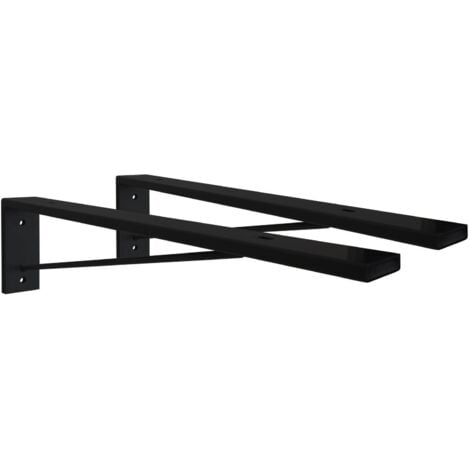 Équerre de fixation Invisible WILL - Lot de 2 - Noir mat