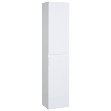 Mob-In – Colonne de salle de bain suspendue 140 cm – Panneau de particules mélaminé – Largeur 30 cm – Profondeur 24 cm – Finition laquée blanche