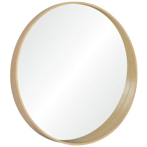 Miroir rond en chêne 80 cm VALI
