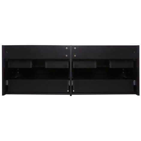 Meuble double vasque noir carbone  120cm