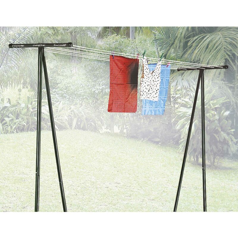 Sèche-linge Mural RAND Vintage 70s – Jaune – Pliable, Intérieur/extérieur