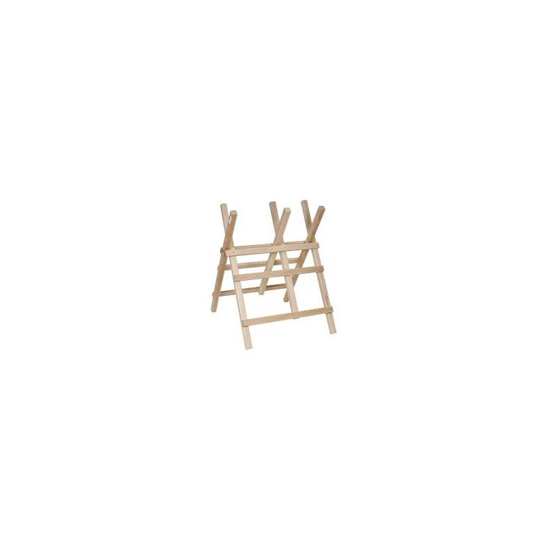 Ribiland PRICPBB3 – Chevalet De Sciage Pliant En Bois Massif 3 Branches – H.90 Cm, Ultra-stable