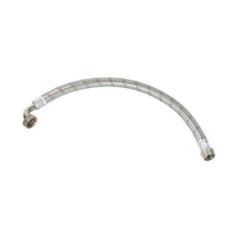 Ribimex – Tuyau flexible en inox 70 cm – Raccord mâle 1' et femelle 1' – Résistant à la pression – Pour installations sanitaires