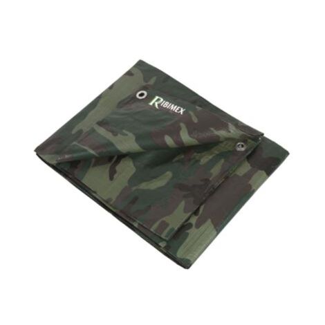 Ribiland – Bâche de protection camouflage 1,8x3 m – 130 g/m² – Traitement anti-UV – Œillets aluminium tous les 1 m pour fixation facile (1/6)
