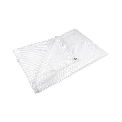 Ribiland – Bâche de protection translucide 4x6m – Polyéthylène traité anti-UV – Imperméable et indéchirable – Œillets pour fixation facile - PRBD16004X06