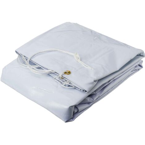 Ribiland – Bâche de protection indéchirable 3m x 5m – Grammage 650 g/m² – Imperméable et anti-UV – Œillets laiton tous les 1m – PRB65003X05