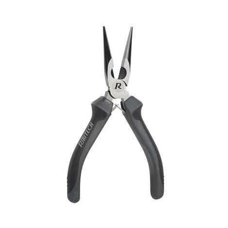 Ribimex – Pince à bec long 160 mm – Acier forgé chromé vanadium – 2 lames ressort – Poignées bi-matière SoftTouch pour confort optimal