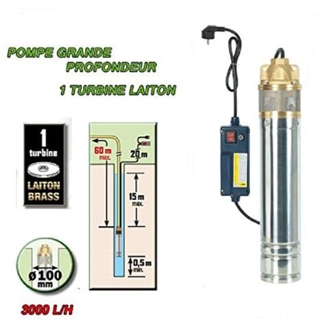 Pompe pour puits grande profondeur 750 W refoulement max. 61m