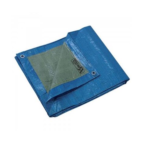 Ribiland – Bâche de protection légère 3m x 4m – 45 g/m² – Traitée anti-UV – Imputrescible – Coins renforcés et œillets en aluminium