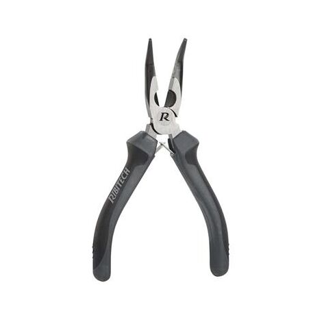 Ribitech – Pince à bec long coudée 160 mm – Acier forgé chromé vanadium CrV 60 – Poignées bi-matière SoftTouch – Ouverture rapide avec 2 lames ressort