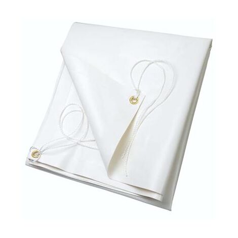 Ribimex – Bâche de protection indéchirable 4 x 5 m – 650 g/m² – Traitement anti-UV – Résistante aux intempéries – Œillets en laiton tous les 1 mètre - prb65004x05