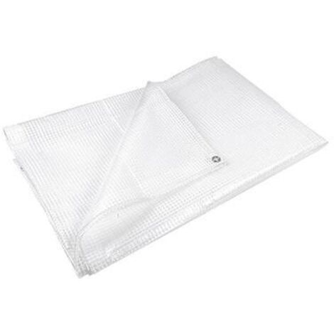 Ribiland – Bâche de protection translucide 4x10m imperméable et indéchirable – Traitement anti-UV – 160 g/m² – PRBD16004X10