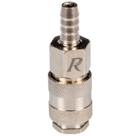 Ribimex – Raccord rapide automatique 10mm – Acier nickelé – Compatible normes D, I, S, USA – Pour compresseurs d'air