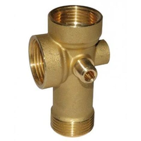 Ribiland – Raccord 5 voies laiton – Diamètre filetage 1' (26 x 34 mm) – Pour surpresseurs – 100 % laiton pour durabilité (1/5)