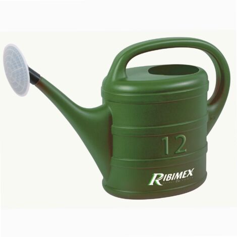 Ribiland – Arrosoir en polyéthylène 12l – Pomme d'arrosage amovible – Confort d'utilisation avec grande poignée – Pour arrosage précis