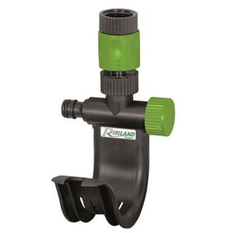 Ribimex – Support robinet pour tuyau d'arrosage – Raccord 3/4’’ – Filetage plomberie Ø 20 x 27 mm – Plastique résistant pour extérieur (1/5)