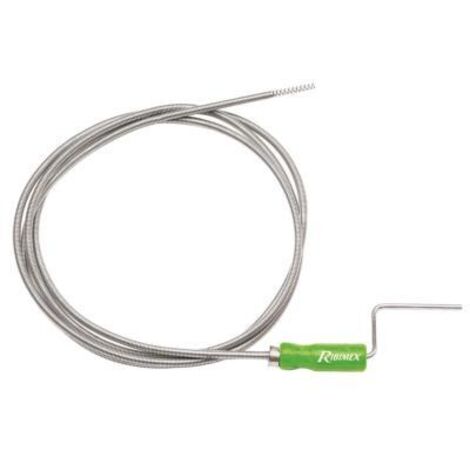 Ribitech – Déboucheur de canalisation 3,5m flexible en métal chromé – Pour éviers, lavabos et douches – PRFD35