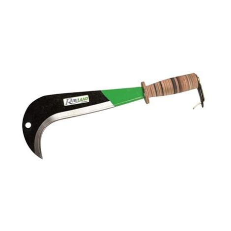 Ribiland – Serpe italienne 41,5 cm – Manche en cuir antiglisse – Coupe nette pour bois et arbustes – Outil jardinage professionnel