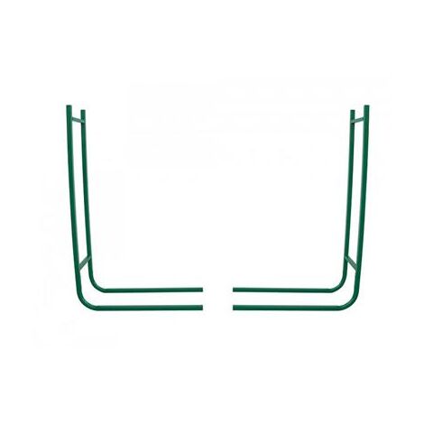 Ribiland – Range-bûches en 2 éléments – Acier verni – Hauteur 95 cm – Largeur réglable – Compatible avec toutes tailles de bûches – PRIRB095