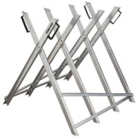 Ribiland – Chevalet de sciage pliable en acier galvanisé – Longueur 800 mm – Charge 150 kg – Jambages en U pour stabilité – Facile à ranger