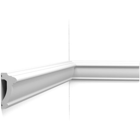 PX113 Cimaise murale Orac Decor - 6x2,5x200cm (h x p x L) - polymère Pack 2 pièces (1/5)