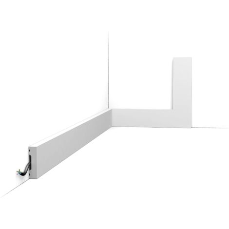 Plinthe multifonctionnelle - Orac Decor - L200xp1xH4cm - Carton complet 72 mètres - SX162-RAL9003 - L 200 x H 4 x EP 1 cm - ORAC DECOR