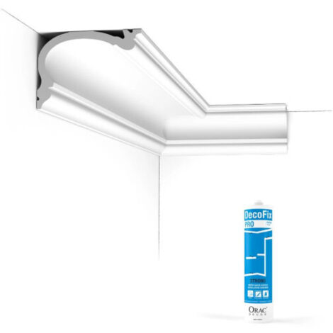 Corniche Héritage - Orac Décor - L200 x H8,8 x L12,2 cm - Pack 10 ml C341 + 1 colle FDP500 - L200 x H8,8 x L12,2 cm - ORAC DECOR (1/5)
