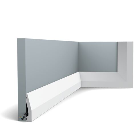 Orac – Cimaise simple avec petit angle 6cm – Longueur 200cm – Résistante à l'eau – Pour intérieur moderne (1/10)