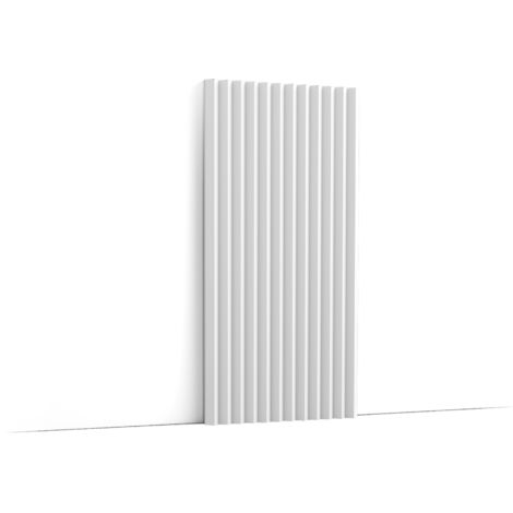 Orac – Panneau décoratif mural 3D zigzag – Longueur 200 cm – Largeur 25 cm – Épaisseur 1,8 cm – Matériau Purotouch® blanc à peindre