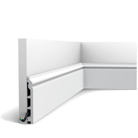 Plinthe SX118-RAL9003 (blanc sécurité) - L200 x H13,8 x L1,8 cm - ORAC DECOR (1/10)