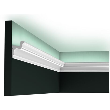 Orac – Profil LED pour éclairage indirect – Moulure décorative – Longueur 200 cm – Pour peinture personnalisée – C323