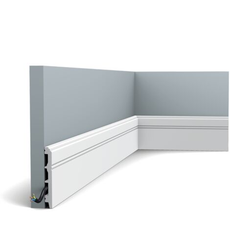 Plinthe moderne avec cannelures SX105 - L200 x H10,8 x L1,3 cm - ORAC DECOR