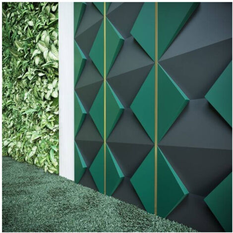 Orac – Panneau mural 3D ENVELOP W106 – L33,3 x H2,9 x L33,3 cm – Pour espaces intérieurs – Résistant aux UVs